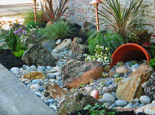 Small Front Yard Landscaping with Rocks