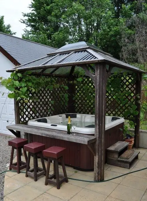Backyard Hot Tub Privacy Ideas 10