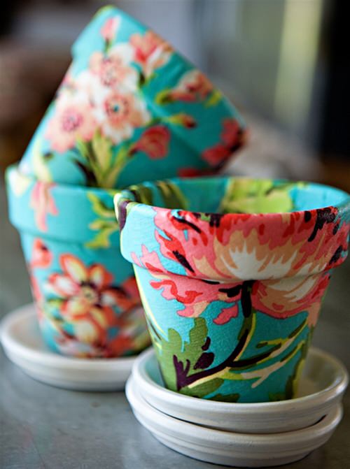 DIY Decoupage Flower Pots for Garden 20