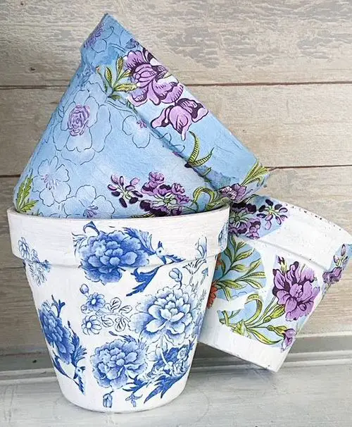 Best Decoupage Terracotta Pots 19