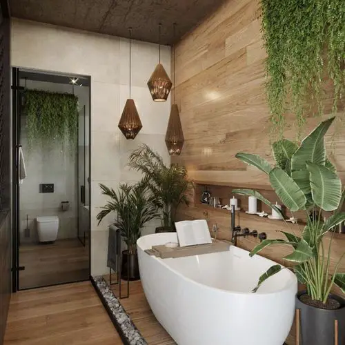 Plants in a Luxury Bathroom 37