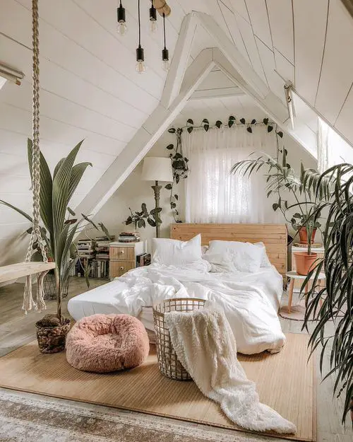 A Green Attic Bedroom