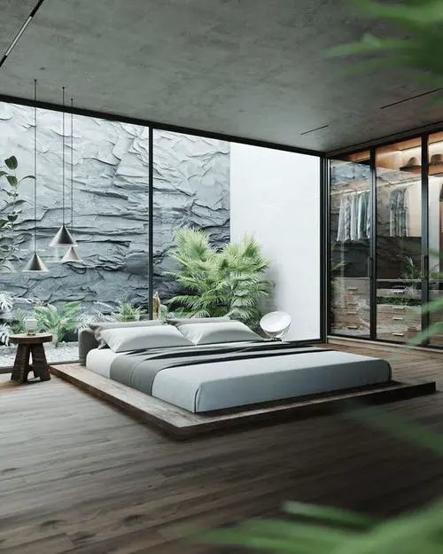 Architectural Biophilic Bedroom