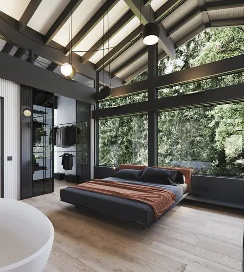 Luxury Bedroom With green view