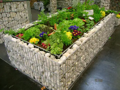 Garden gabion plant stands: brilliant design. 12