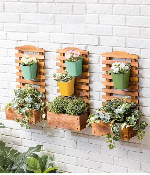 Hanging Indoor Vertical Wooden Flower Stand