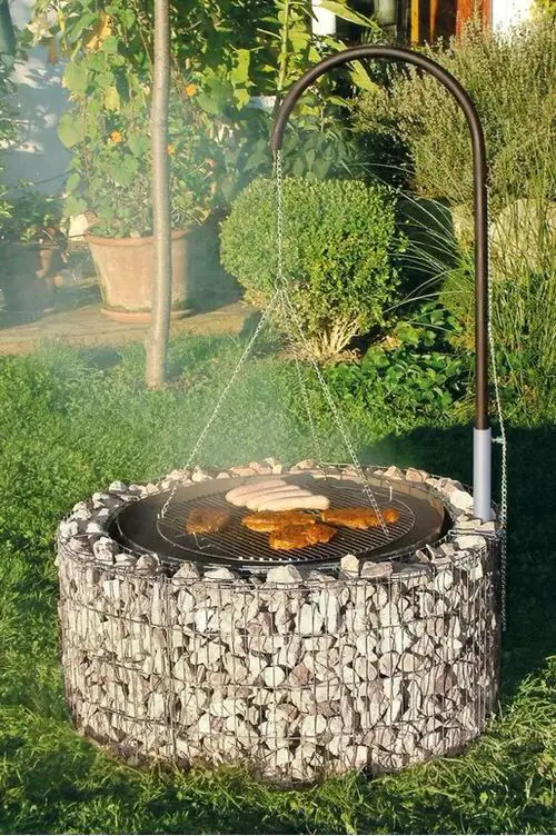 Garden gabion plant stands: brilliant design. 22