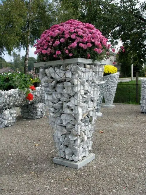 Gabion Plant Stand Design Ideas  17