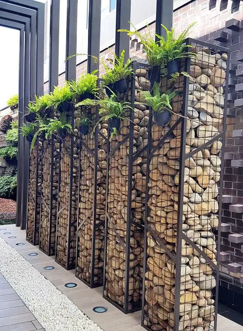 Garden gabion plant stands: brilliant design. 18
