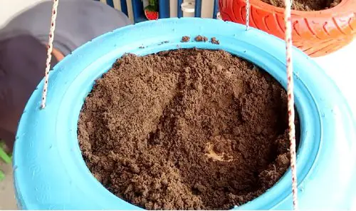 How to Make Hanging Tire Planters? 4