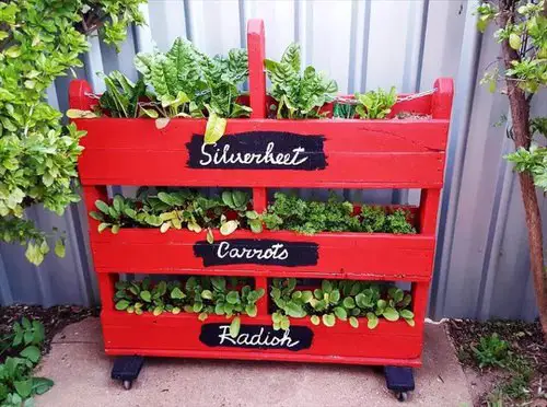 Diy Vertical Raised Bed on Wheels