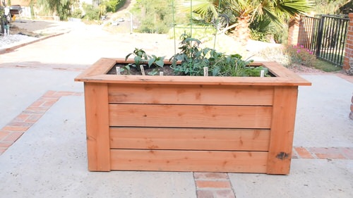 Raised Garden Bed with Hidden Wheels