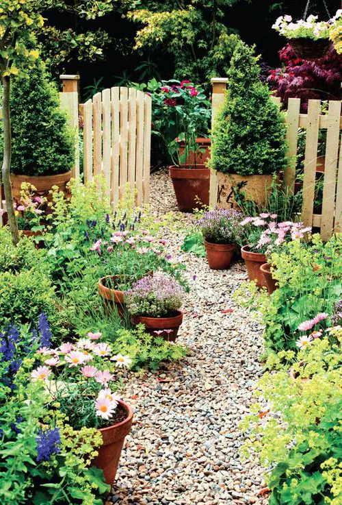 Create a Potted Arrangement and Stone Path