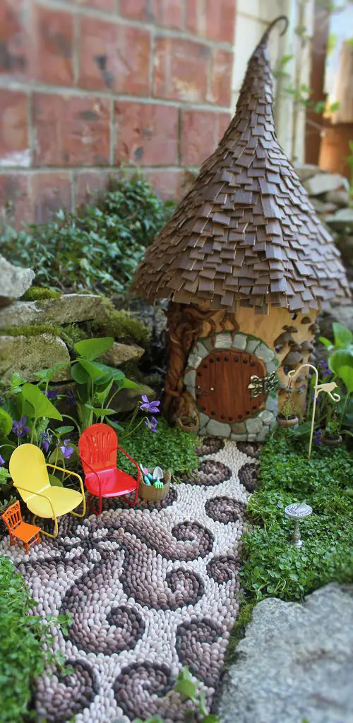 Wizard Hut with Garden Path and Chairs