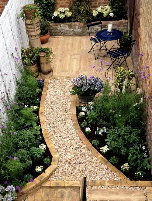 Plan a Grassless Courtyard with Pebbles and Paving Stones