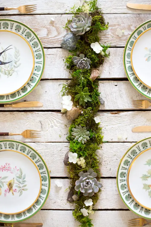 Flax and Twine Succulent Centerpiece ideas