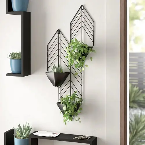 Attach Iron Wall Planters for an Unconventional Look