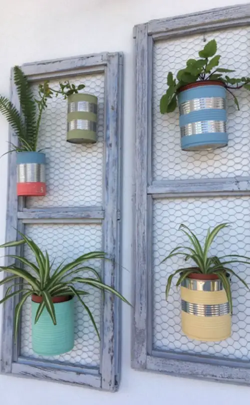 Make a Window Frame Wall Garden
