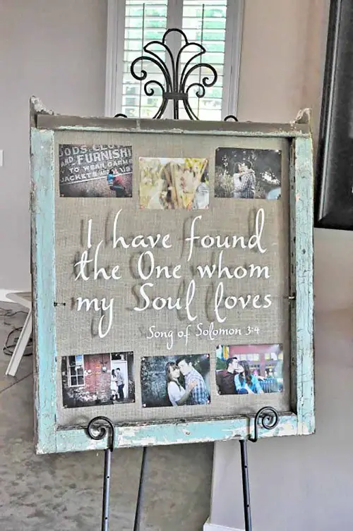 Display a Window Frame Memento Board in the Living
