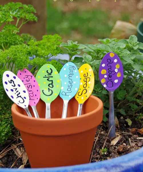 DIY Plant Markers from Spoons
