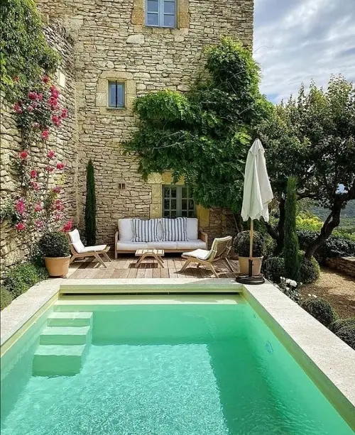A Pool of Clear Water for a Mediterranean Landscape