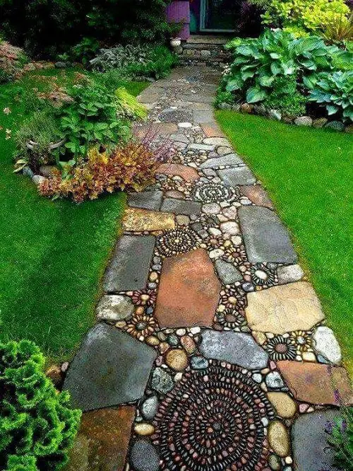 Best Mediterranean Garden Set a Path of Mosaic Pavements