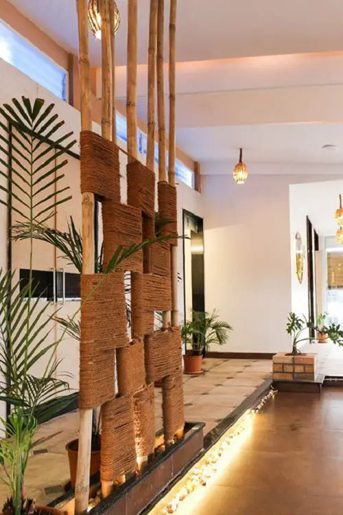 Bamboo and Jute Partition for a Rustic Decor