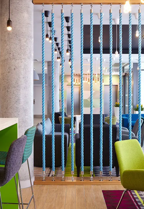 Blue Rope Partition