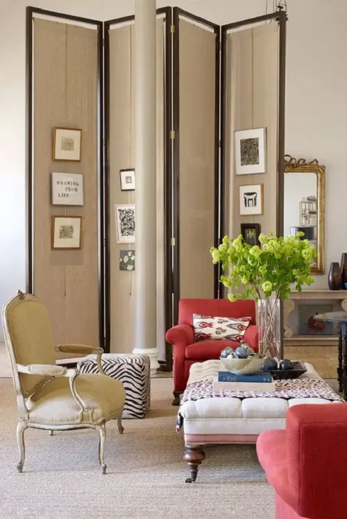 Tall Statement Screen with Photoframes