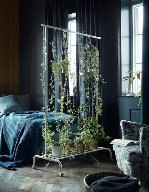 Trailing Vines Partition on a Cloth Stand
