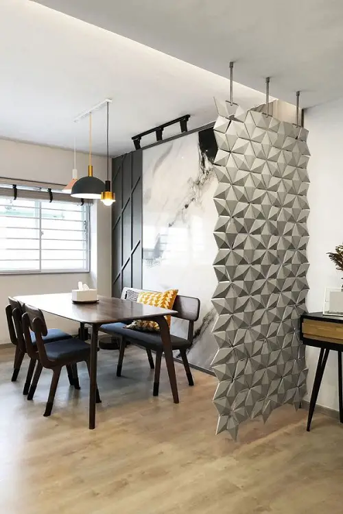 Hanging Facet Room Divider