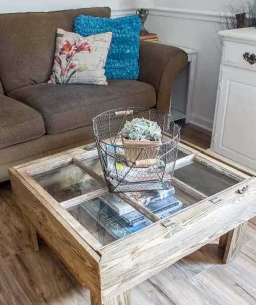 Display a Window Case Coffee Table