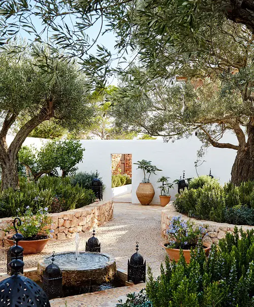 Add Bohemian Lantern and Fountain Feature