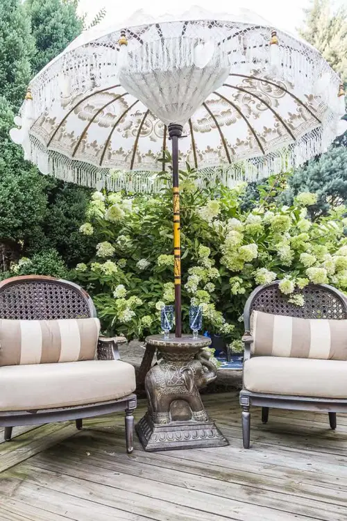 Vintage Umbrella with an Antique Stand