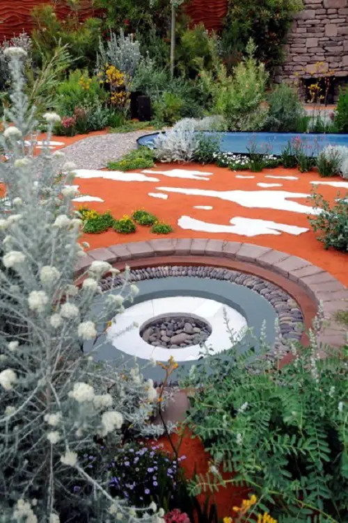 Color and Use it Around Stones in the Garden