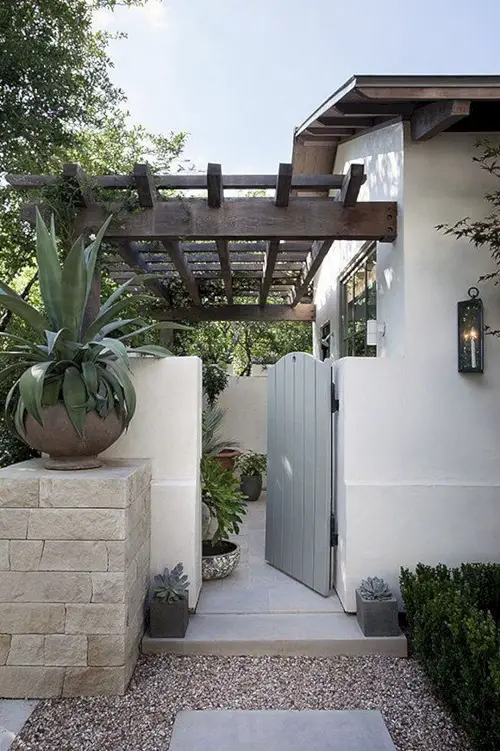 Add a Mediterranean Touch with Wooden Pergola & Gravel Bed