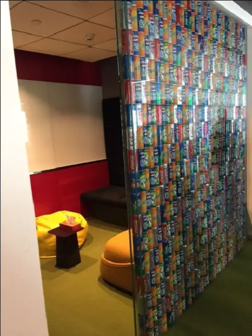 Coke Cans Wall Partition