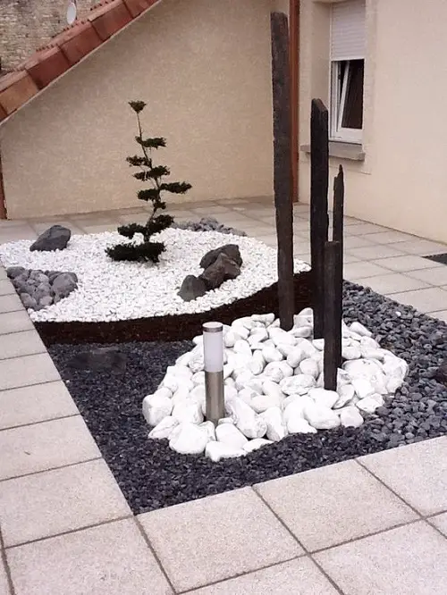 Urban Landscape Decor with Sandstone and Lava Chips