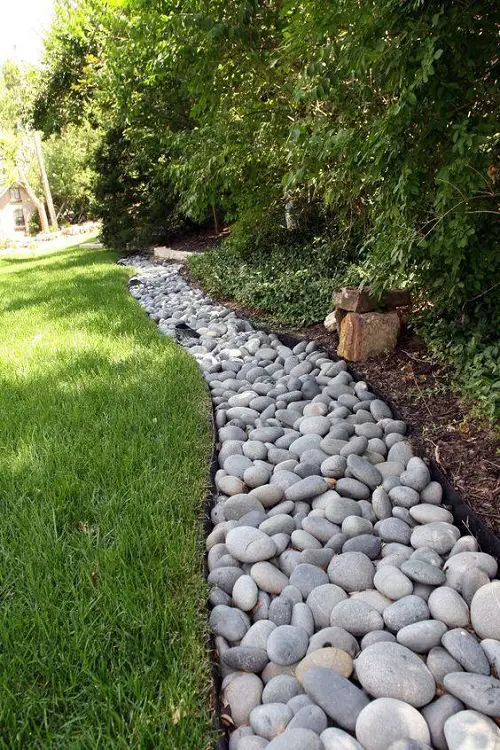 Dry Creek Bed along the Yard