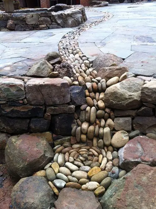 Dry River Feature in the Rocky Yard