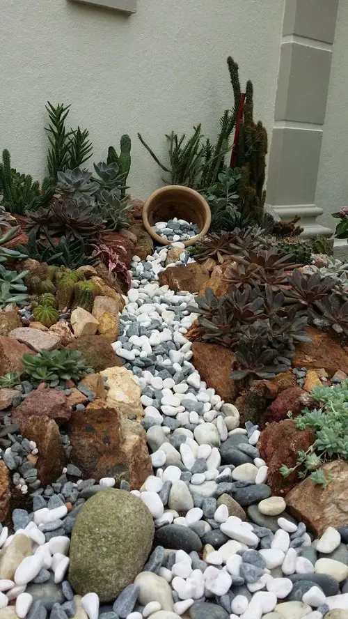 Dry River Bed White Rock Garden