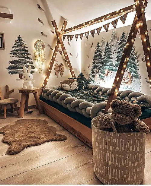 Christmas Trees on the Wall jungle bedroom ideas