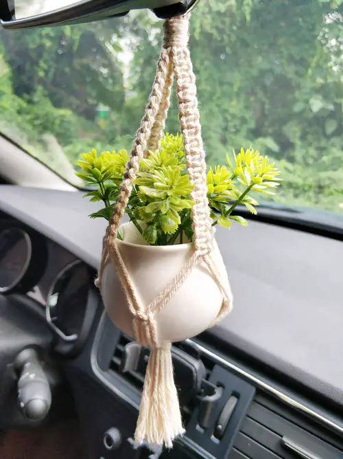 Hanging Bowl of Artificial Flowers