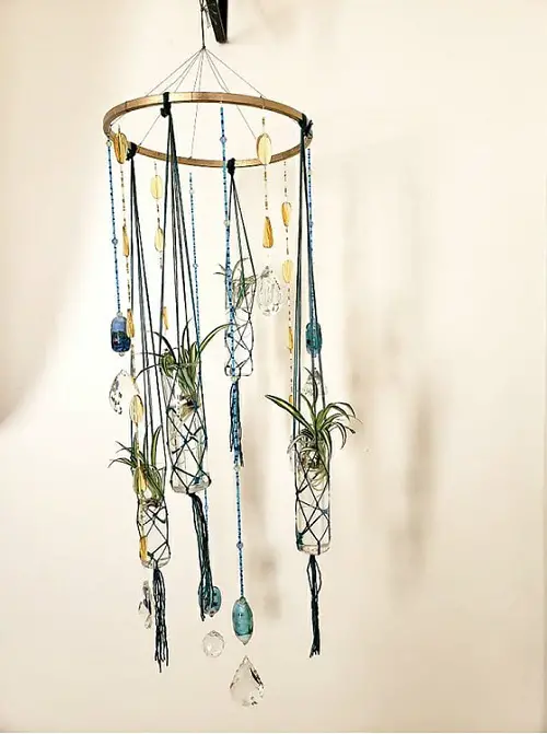 Windchime Hanging Glass Planter