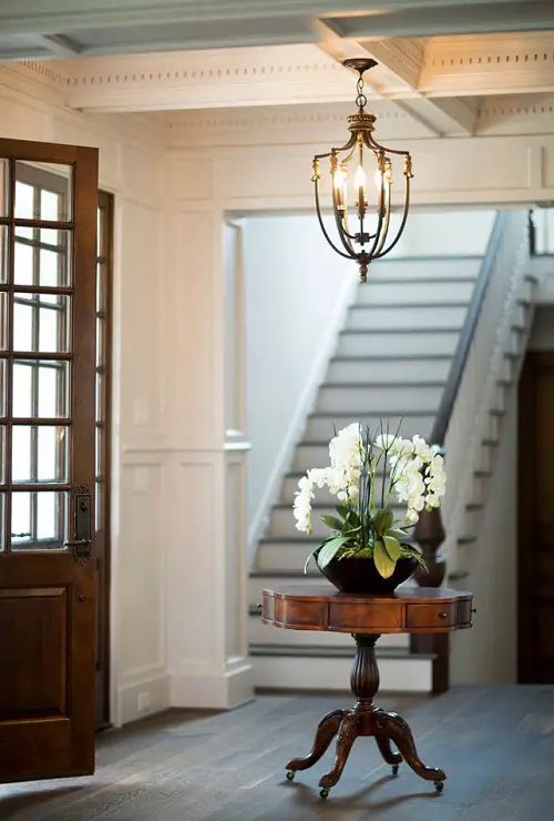 Gorgeous Orchid Bowl on a Wooden Center Table