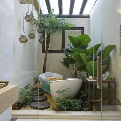 Plants Surrounding the Bathtub