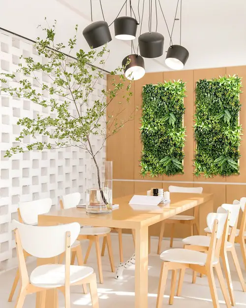 Bushy Houseplant Frame Duo by the Dining