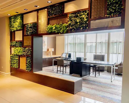 Wall Mounted Vertical Plant Shelf in the Room Divider