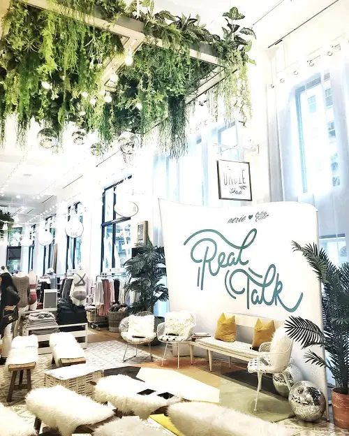 Indoor Plant Ceiling over a Fashion Studio