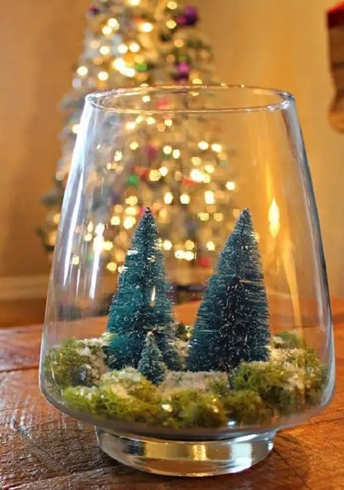 Make a Christmas Theme Terrarium